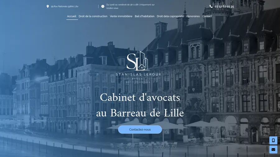 Aperçu du site Maître Stanislas Leroux