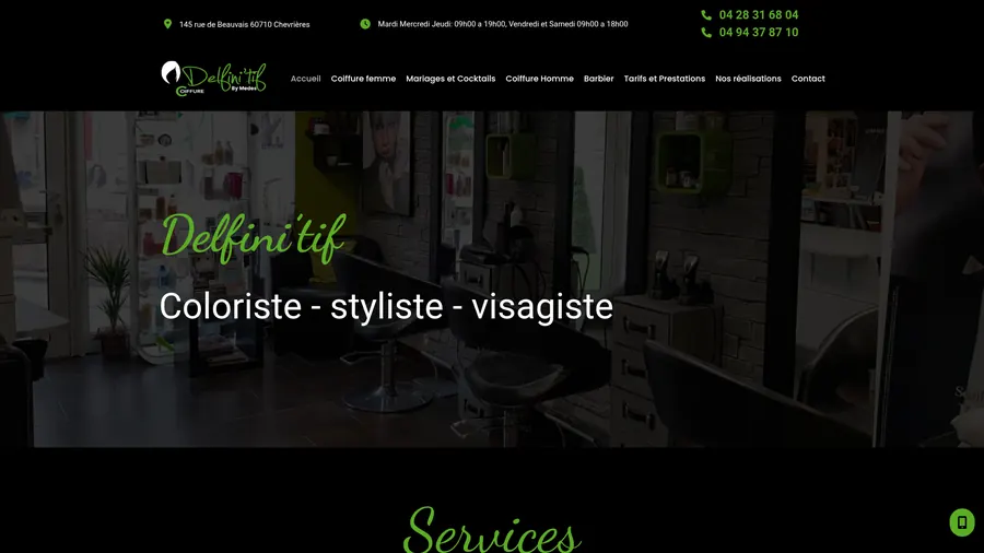 Aperçu du site Delfini'tif