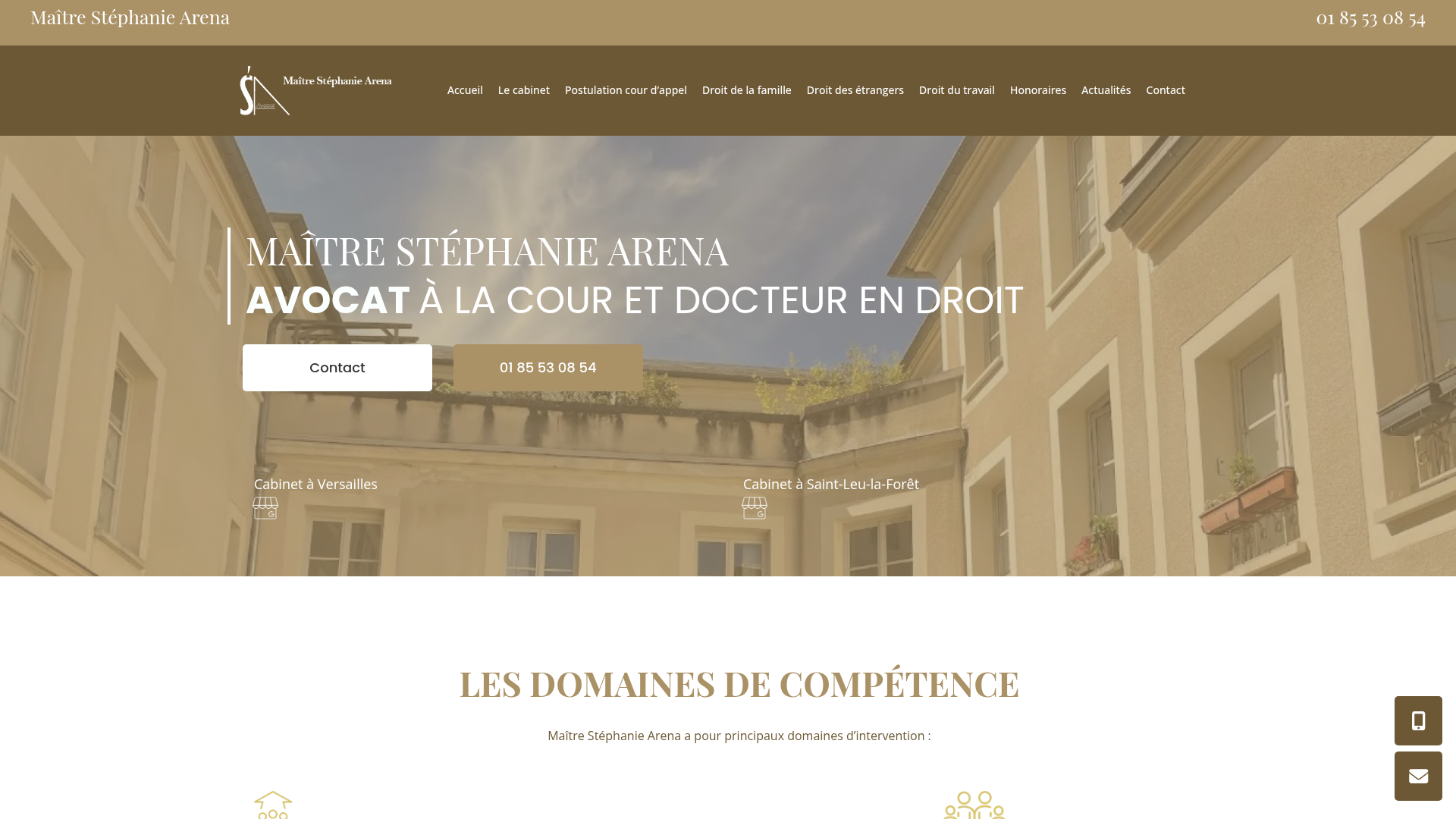 Aperçu du site Maître Stéphanie Arena