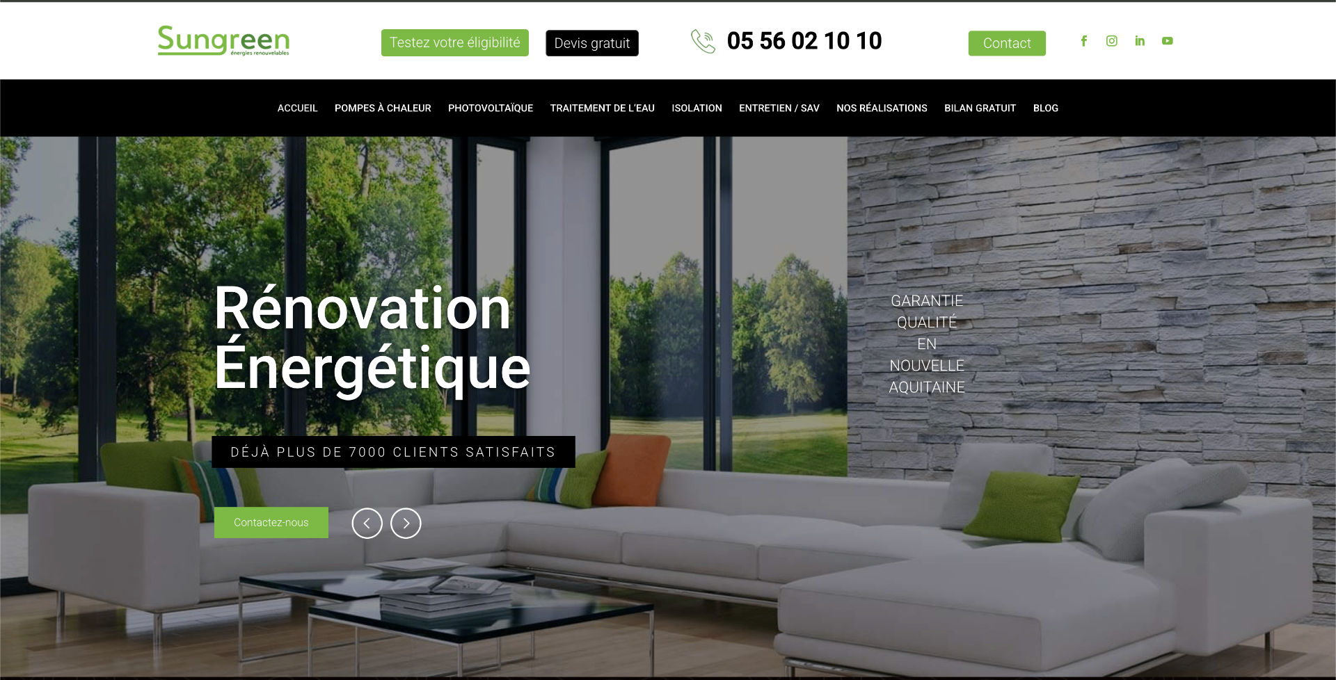 Aperçu du site Sungreen
